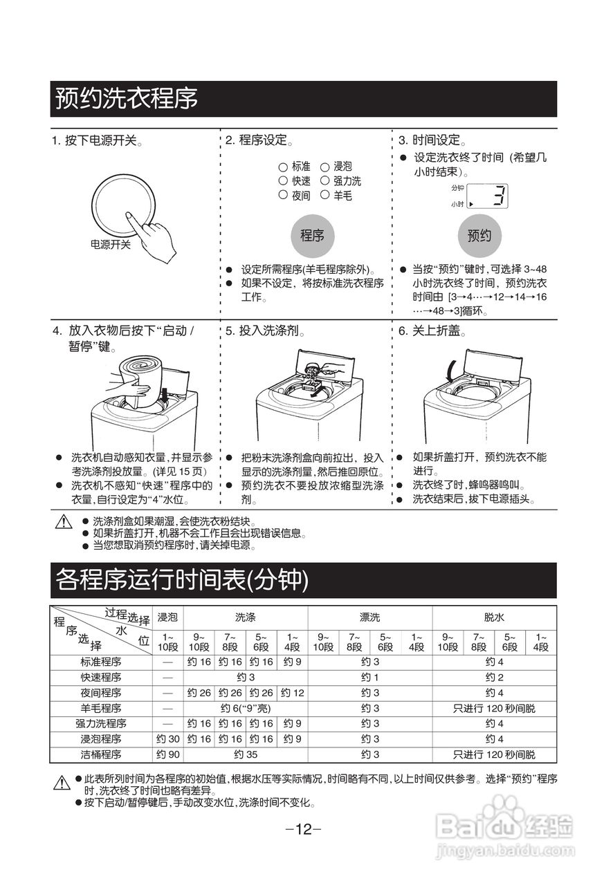 LG XQB65-S2TT洗衣机使用说明书