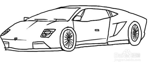 如何用素描的方法画兰博基尼