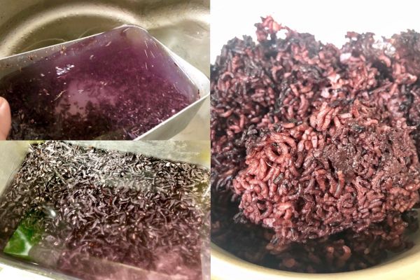 马兰头紫米烩饭