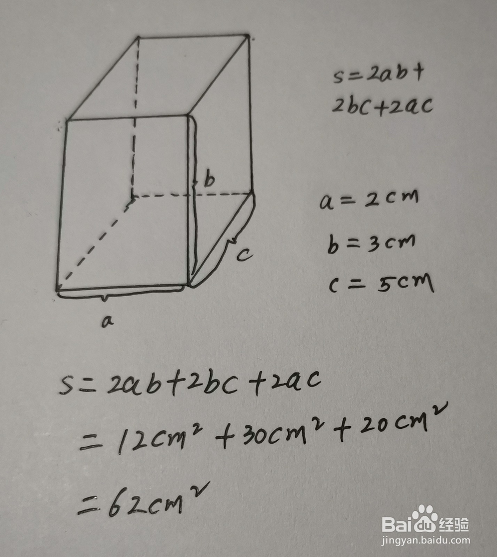 怎么计算立方体的表面积?