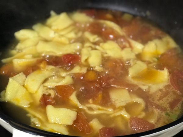 玉米面番茄面片汤
