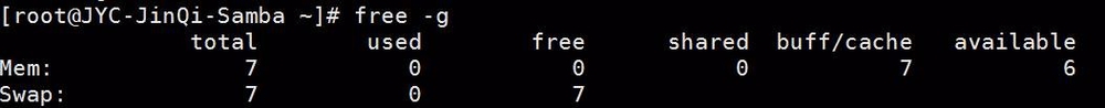 Linux free命令使用