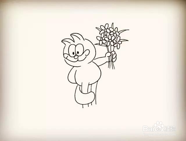 加菲猫的简笔画教程