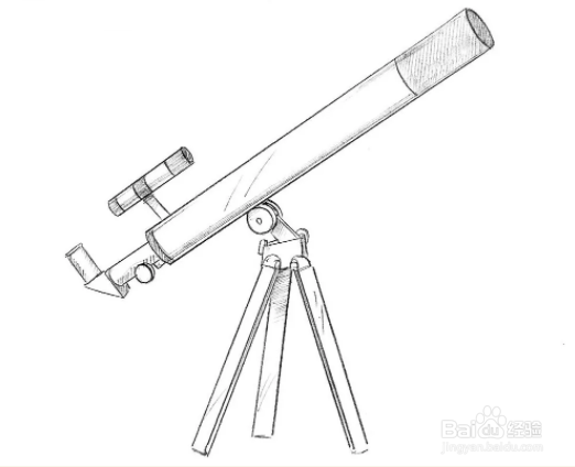 单筒望远镜简笔画图片