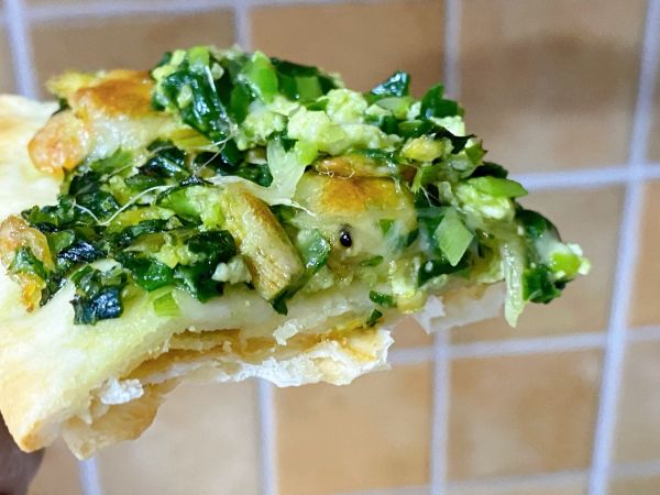 韭菜鸡蛋虾仁饼