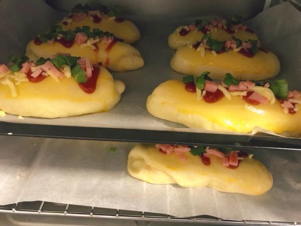 葱香芝士火腿面包