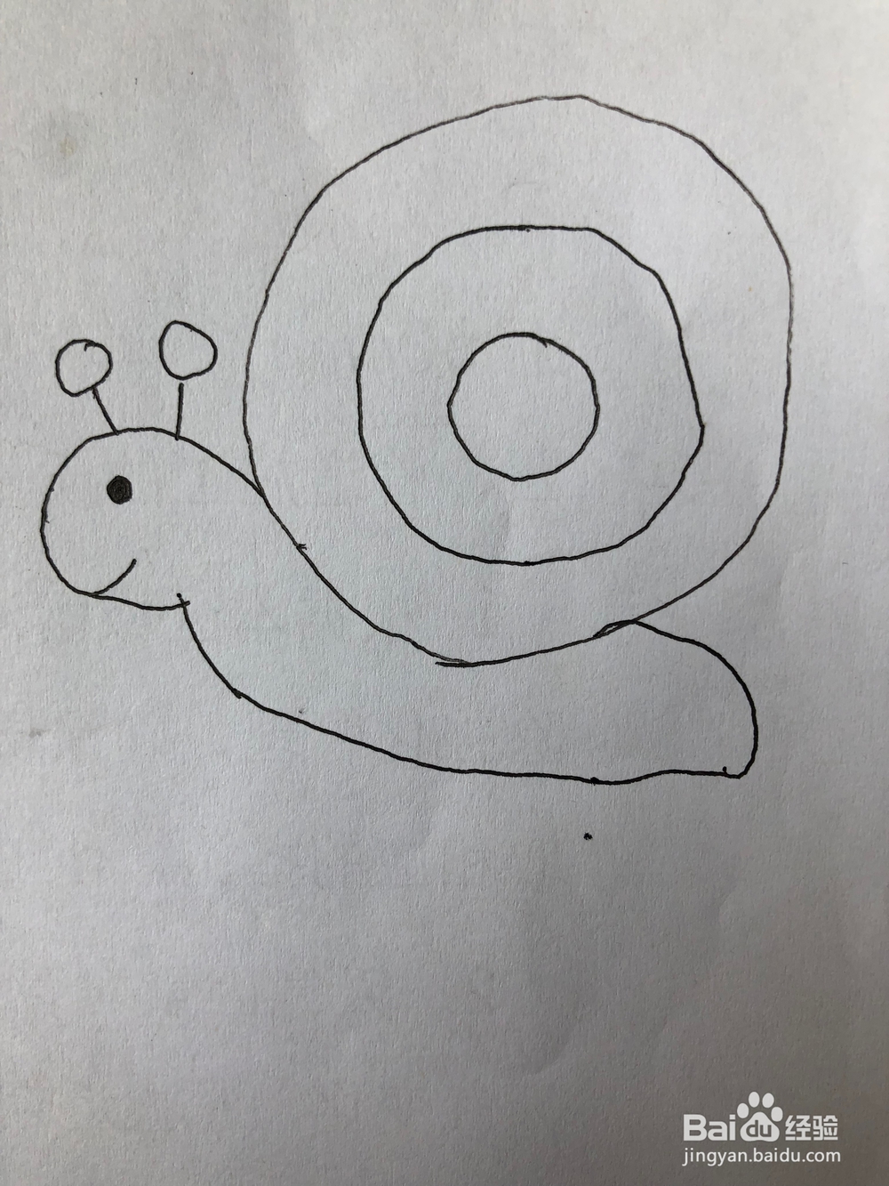 小蜗牛的简笔画
