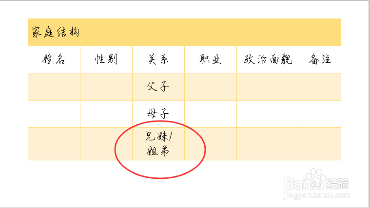 家庭结构怎么填
