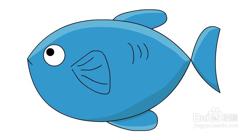 flash用矩形工具绘制一条小鱼的教程