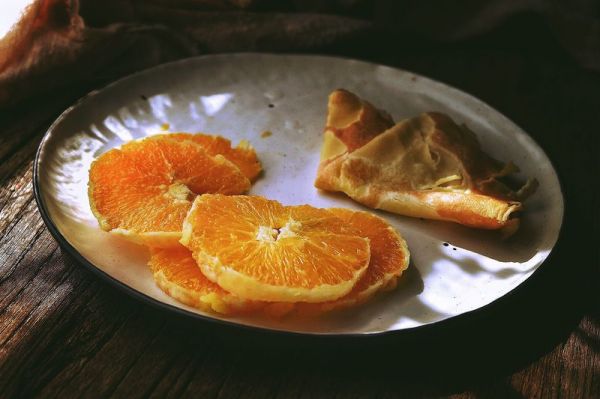 奶油水果可丽饼