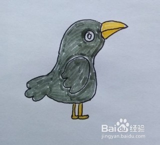 简笔画：一只小乌鸦