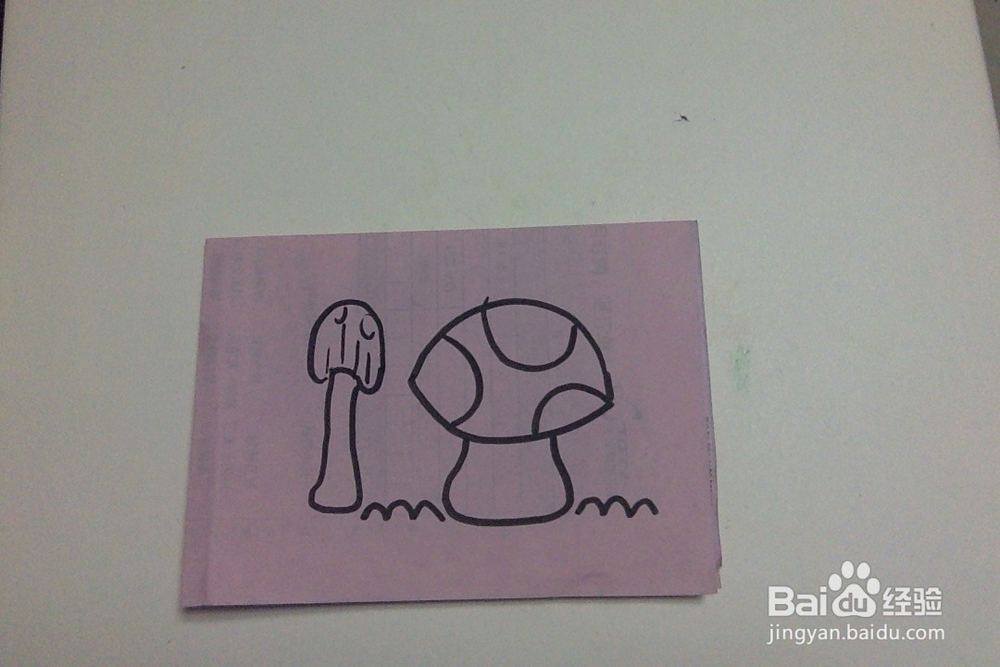 怎样画蘑菇？简单儿童手工画样
