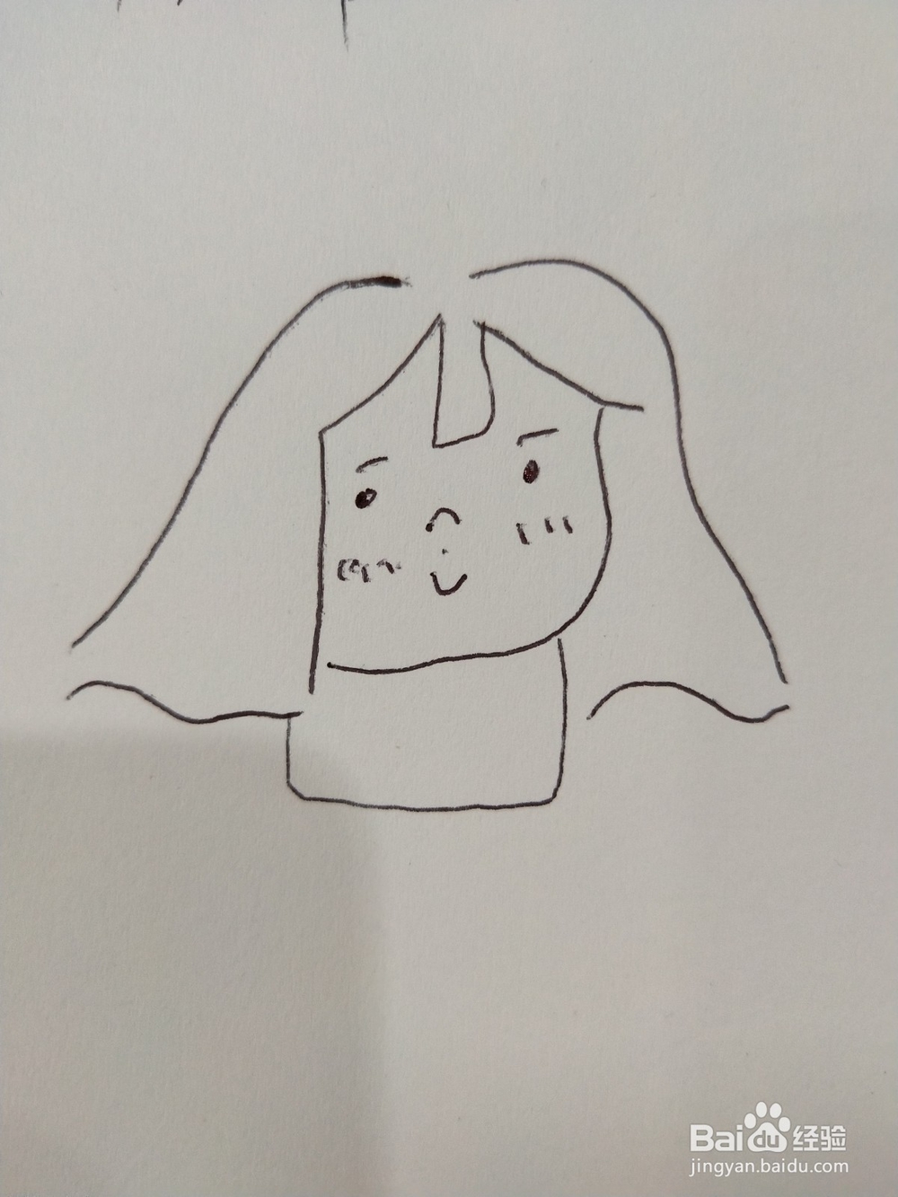 怎么画一个戴围巾的女孩