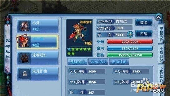 神雕侠侣手游丐帮如何选择宠物