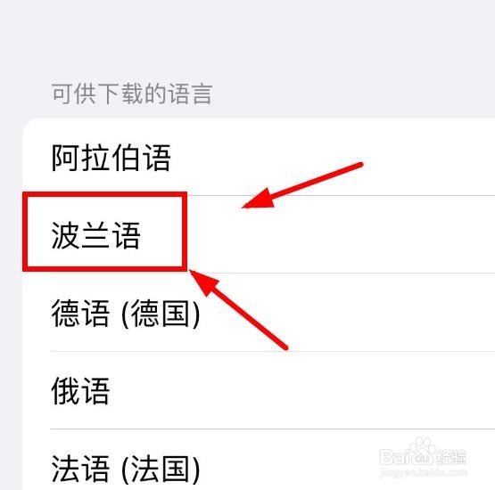 iPhone14如何在管理语言中下载波兰语