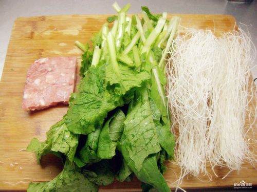 肉末粉丝小白菜