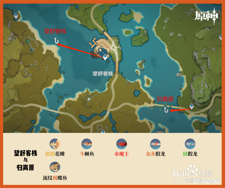 原神2.1钓鱼地点位置大全一览