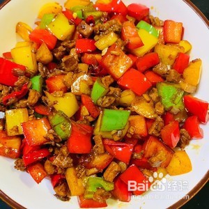 彩椒炒肉（柿子椒炒肉）
