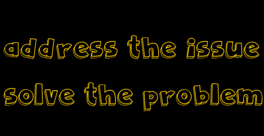 address the issue 和solve the problem有什么区别