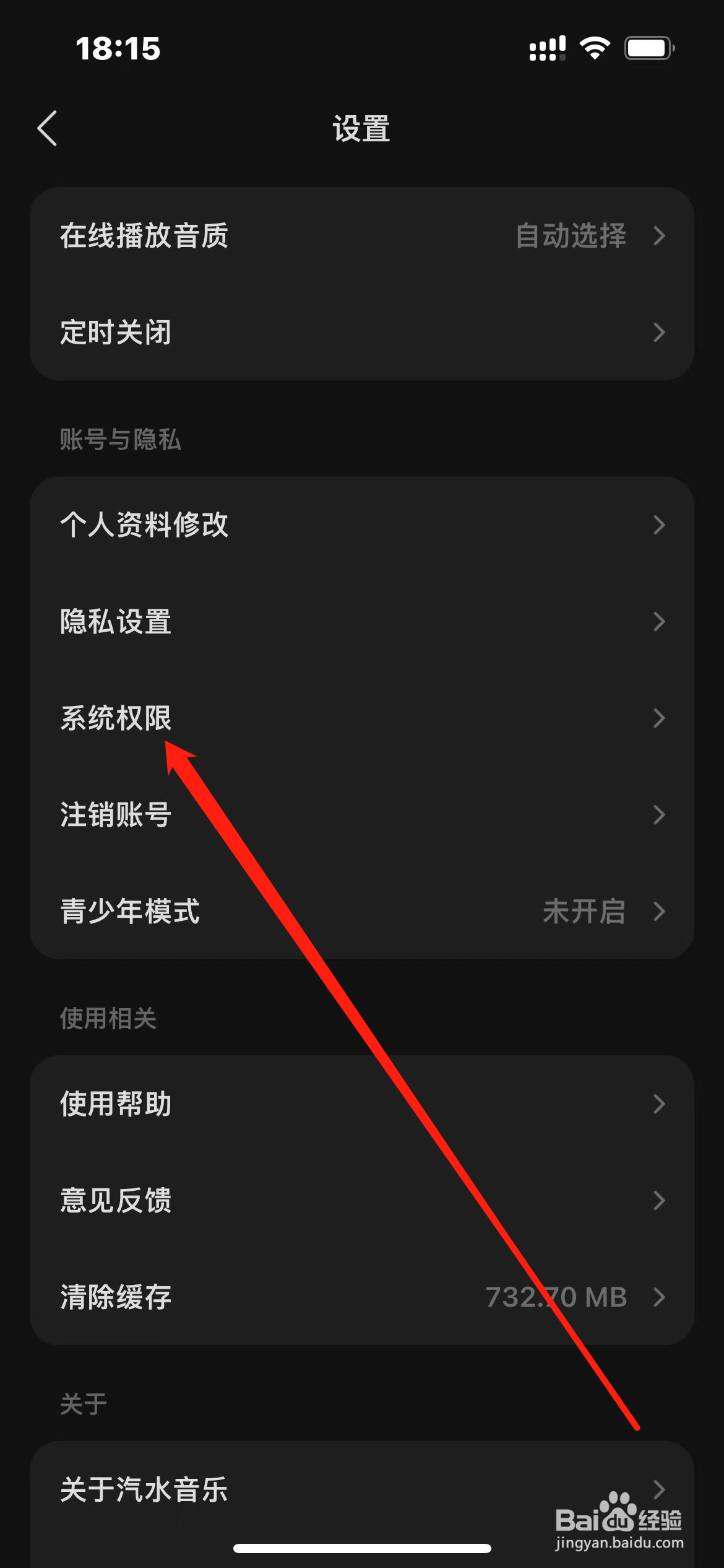 汽水音乐如何查看系统权限