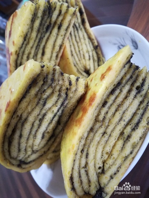 南瓜黑芝麻千层饼