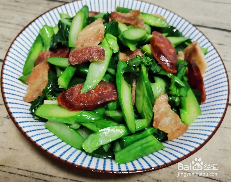 妈妈教你做腊肉炒芥蓝