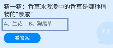 香草冰激凌中的香草是哪种植物的亲戚?蚂蚁庄园