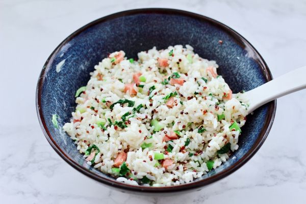 三色藜麦青菜饭团
