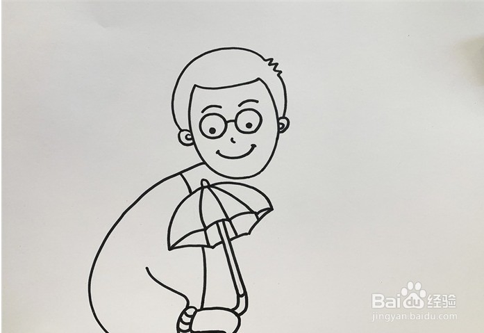 伴儿成长简笔画系列-怎样画关于父亲节的画