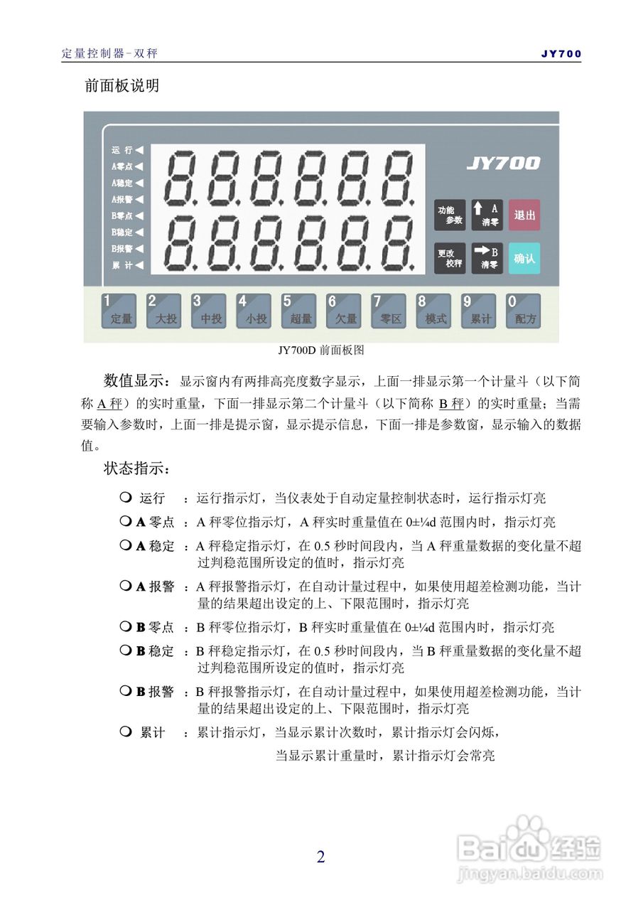 JY700D称重控制器使用说明书:[1]
