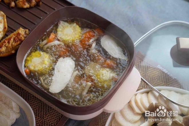 好吃的油鸡鲜蔬火锅