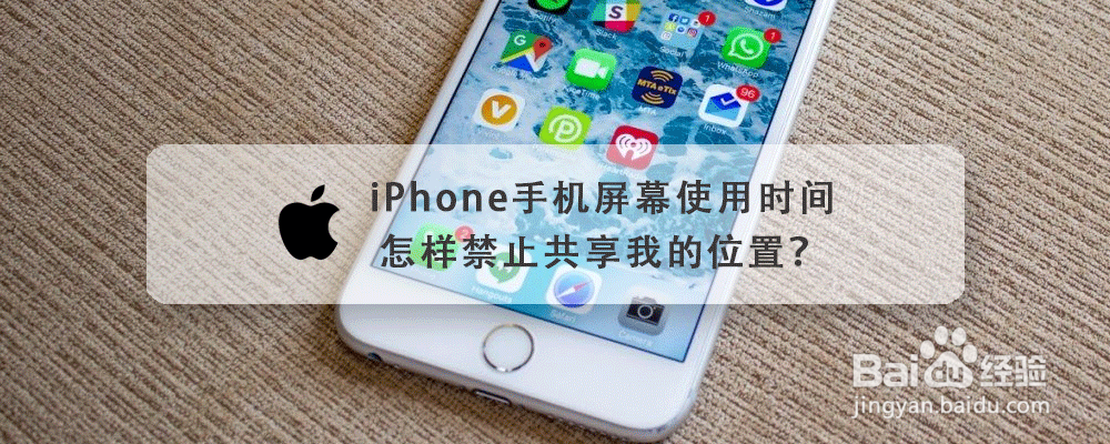 iPhone手机屏幕使用时间怎样禁止共享我的位置