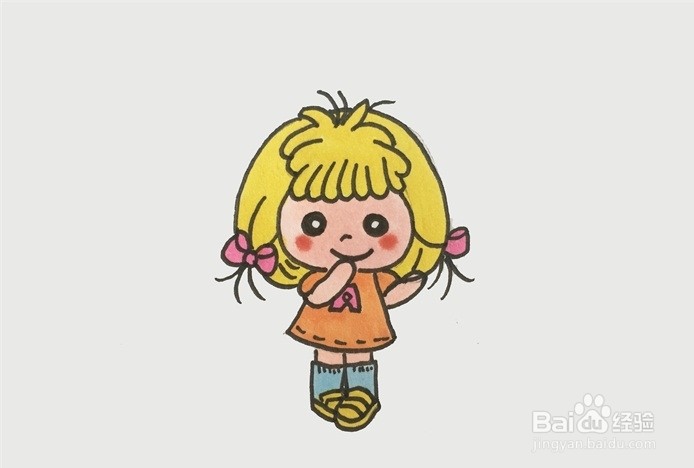 伴儿成长简笔画系列-怎样画怎么画萌女孩