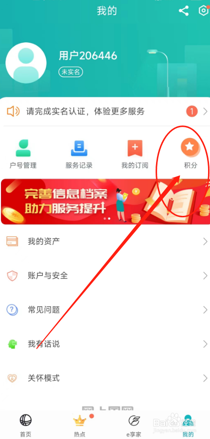 网上国网APP用户如何查询积分明细？