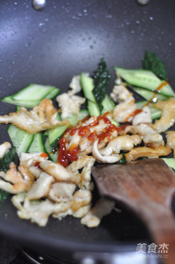 木瓜熘鸡片的做法