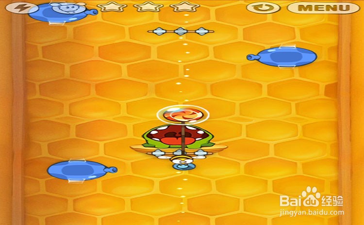 手机游戏割绳子level10-6三星攻略