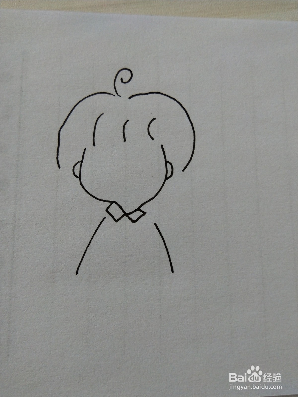 简笔画之女生头像