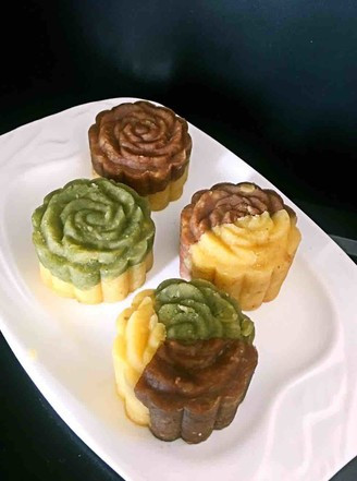 彩色绿豆糕的做法