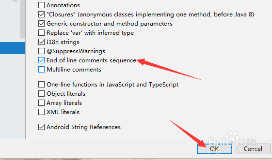 IntelliJ IDEA怎么开启行末注释序列