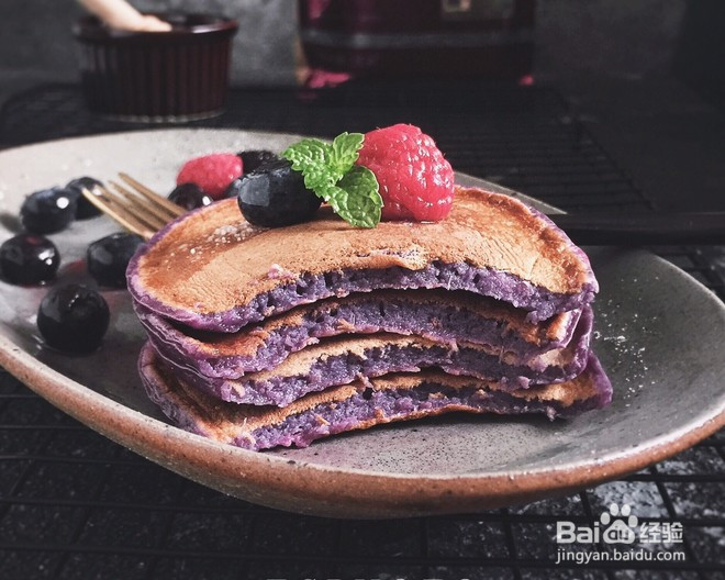 紫薯无糖松饼的做法