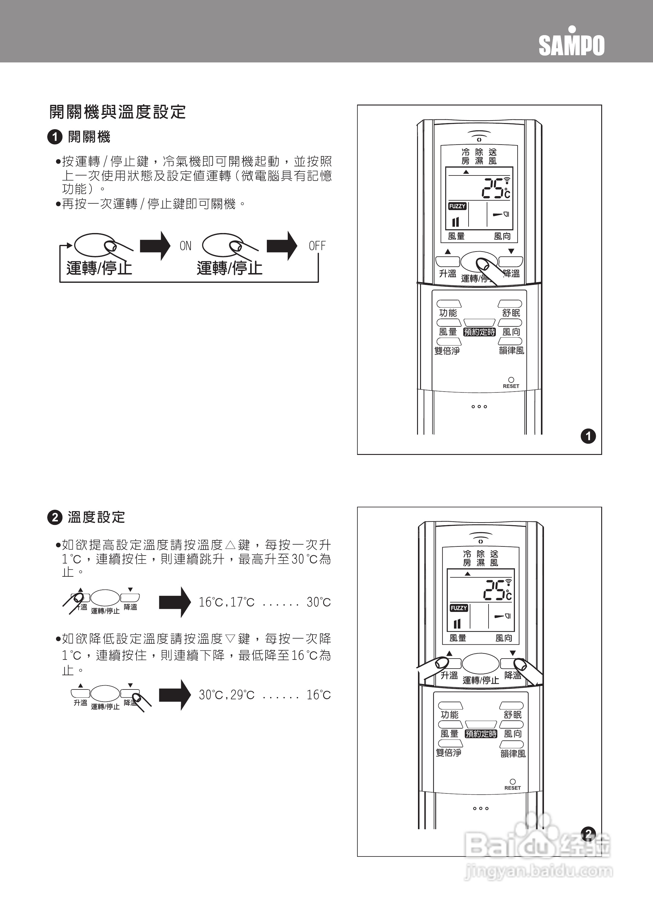声宝AM-PY45L/AU-PY45型冷气机说明书:[1]