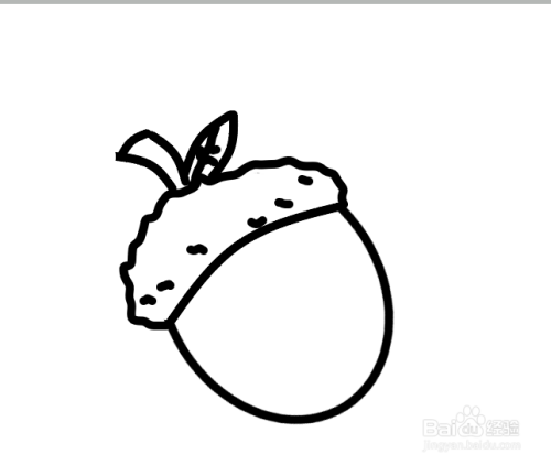 怎么快速画一个橡果?