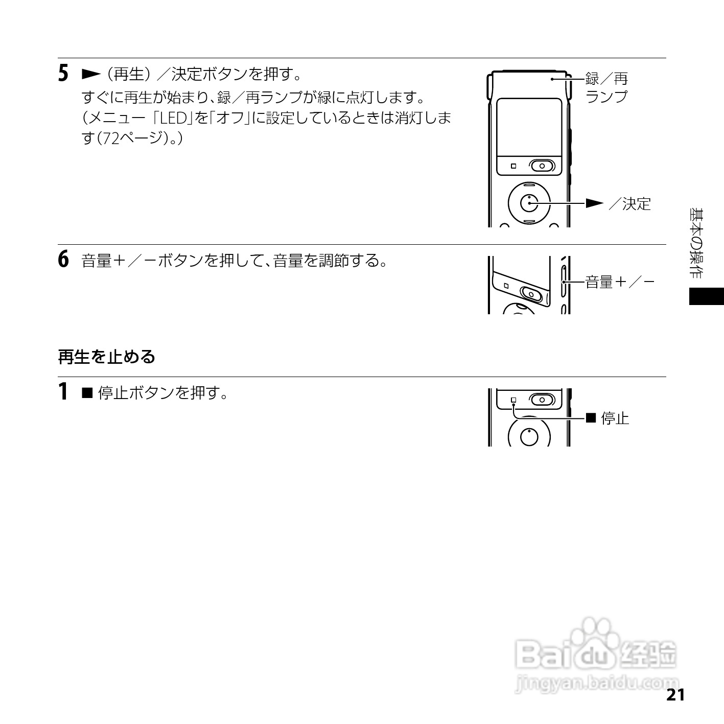 SONY ICD-UX200/UX300F/UX400F数码录音笔使用说明书:[3]