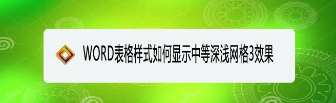 <b>WORD表格样式如何显示中等深浅网格3效果</b>