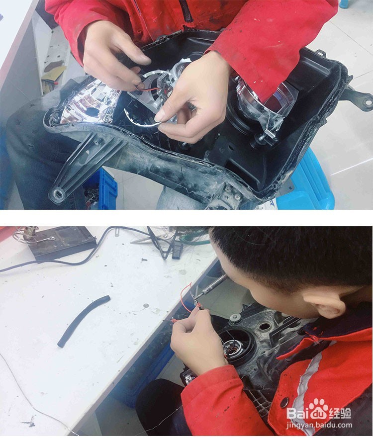 贵阳三菱帕杰罗车灯改装详情步骤