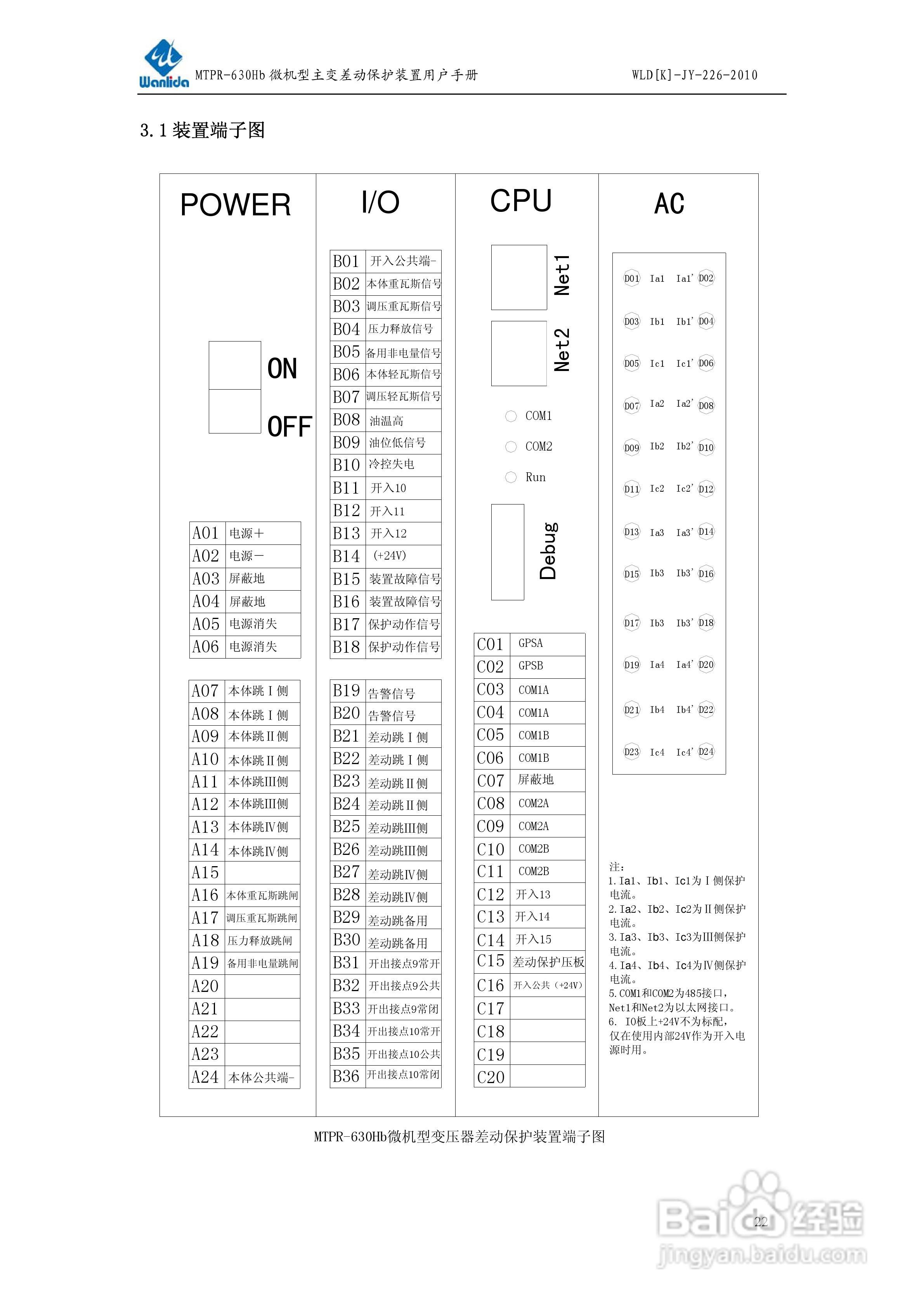 MTPR-630Hb微机型变压器差动保护装置用户手册:[3]
