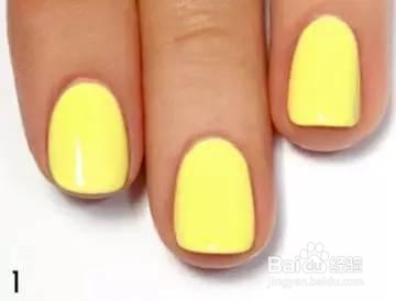 半月牙柠檬美甲