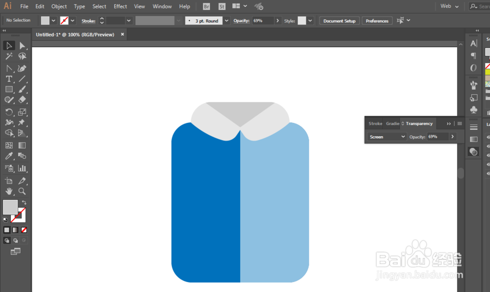 如何用ILLUSTRATOR绘制UI衬衫标识