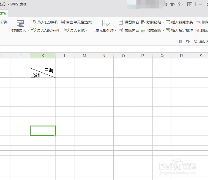 excel表格单元格里面简单输入斜线的方法