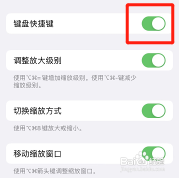 苹果怎样开启键盘快捷键
